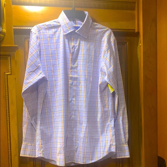 NWT David Donahue Fusion Performance Shirt in Size 15.5